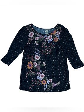 Anthropologie One September Embroidered Blouse Top Size Small